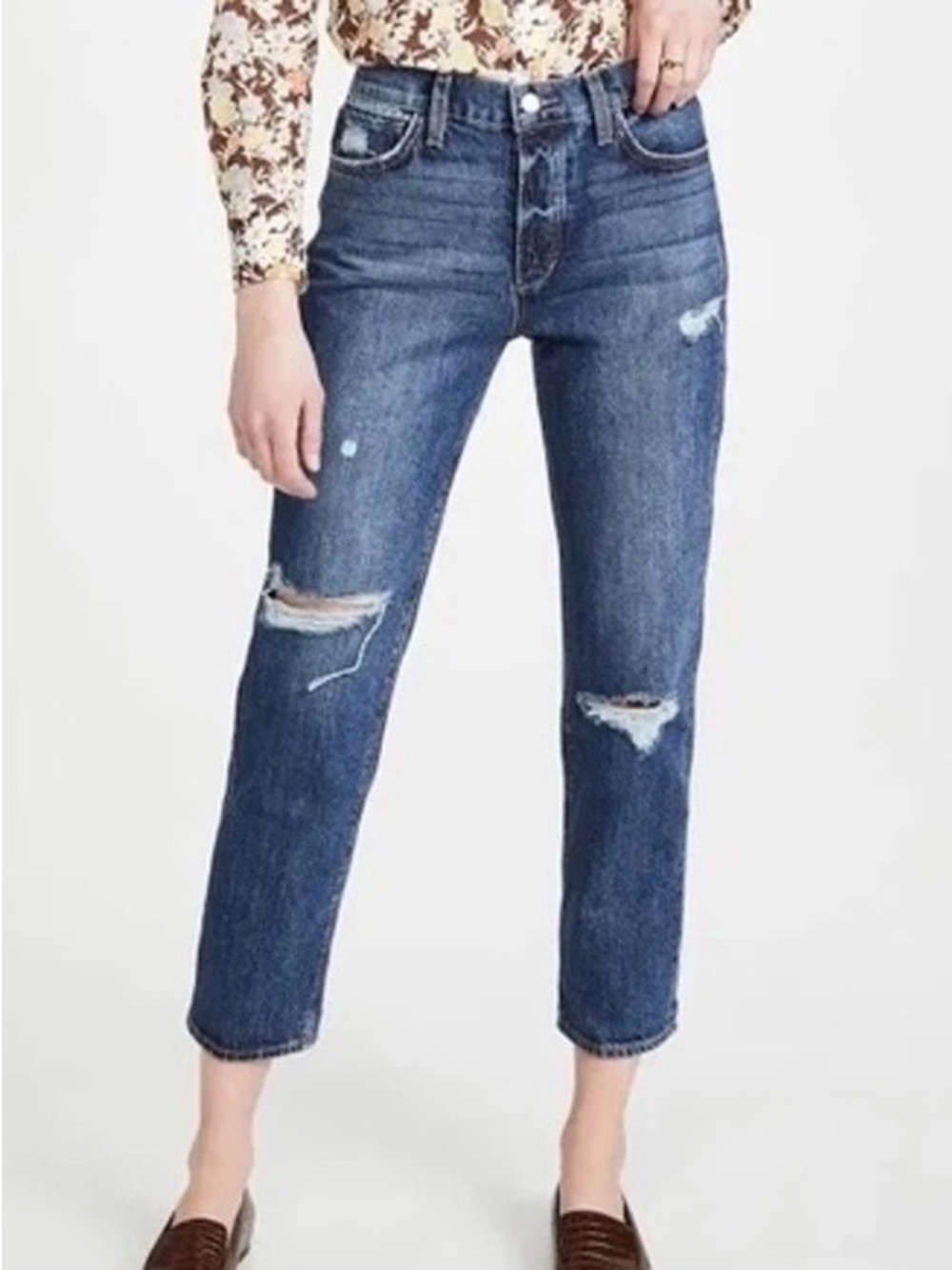 Joes Jeans The Scout Mid-rise Slim Boyfriend Jean Women 26 Distressed Button fly